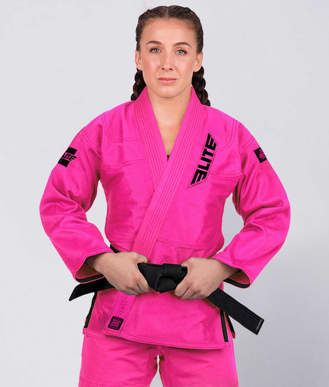 Elite Sports Women's Core Pink Brazilian Jiu Jitsu BJJ Gi Main View