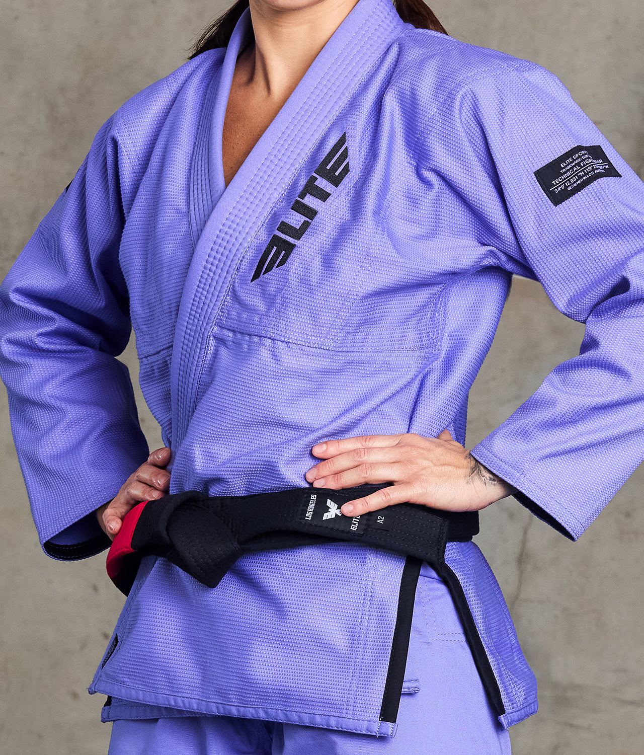 elite sports core purple womens bjj gi jacket view