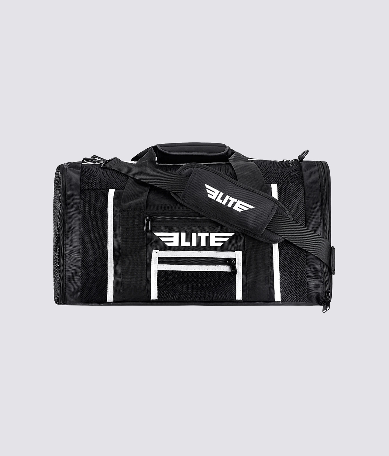 Elite Sports Mesh Black Large Boxing Gear Gym Bag Main View