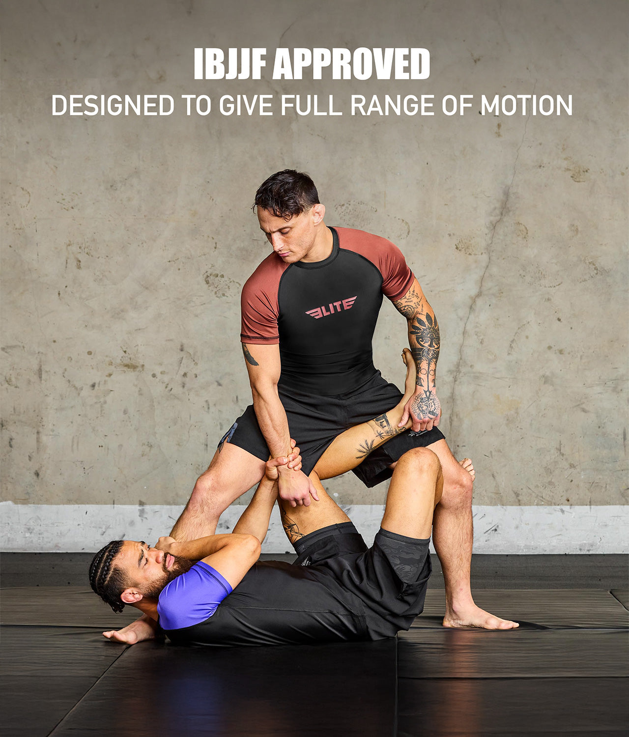 standard brown short sleeve mens ibjjf approved bjj rashguard