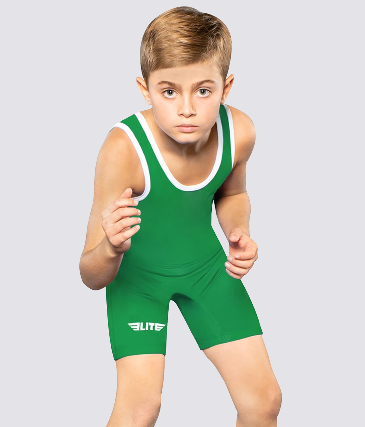 Kids' Standard Series Green Wrestling Singlets