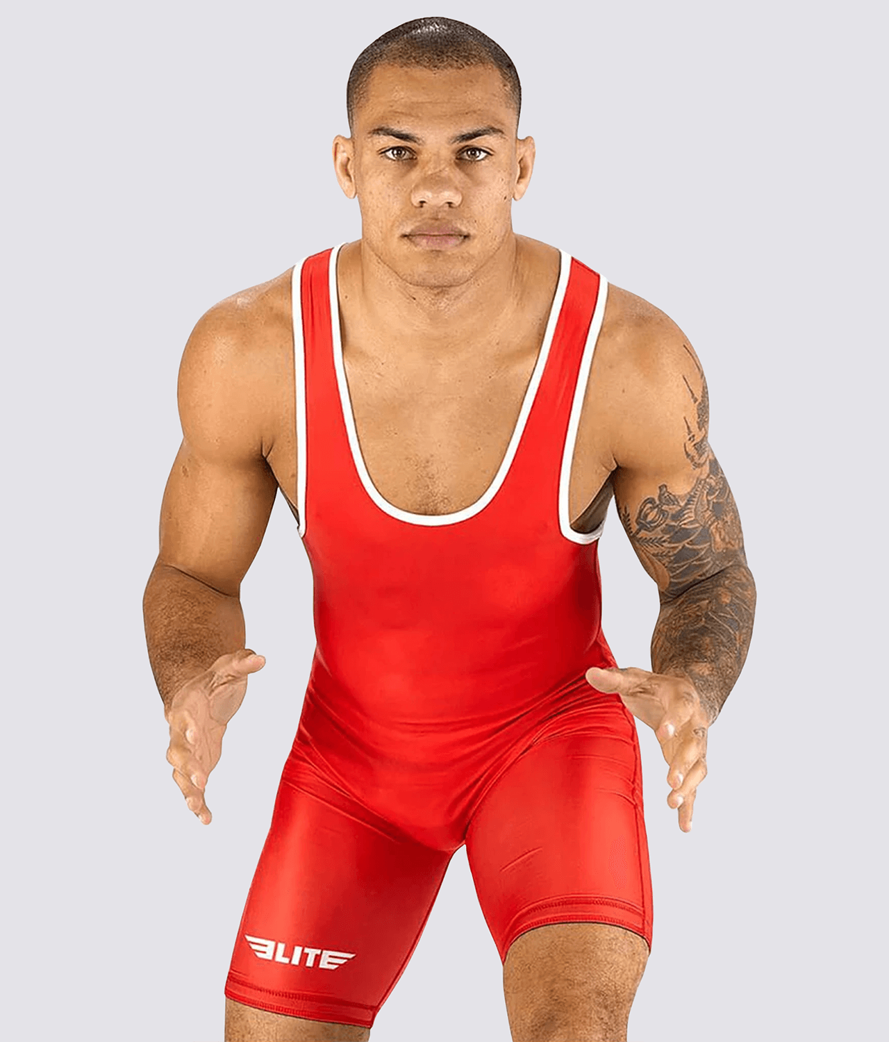 Elite Sports Adults' Standard Series Red Wrestling Singlets Main View