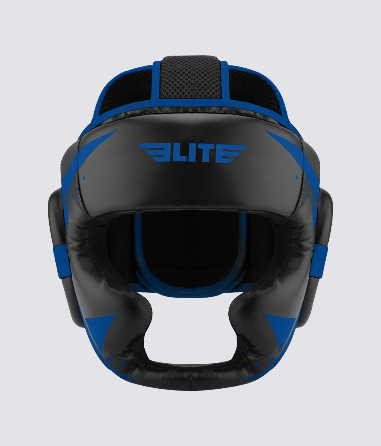 Elite Sports Adults' Star Sparring Black/Blue Boxing Headgear Main View