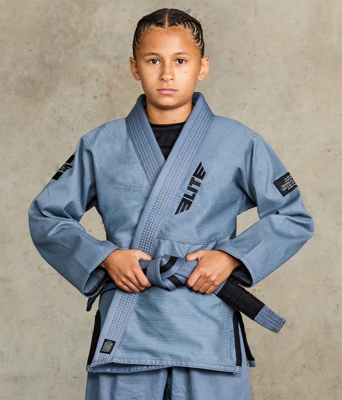 bjj gear Brazilian Jiu Jitsu Gi for Kids - Gray jitsu Gi Features Größe XS Orbea: Carpe 25 - Color:Darkgreen 'n' green
