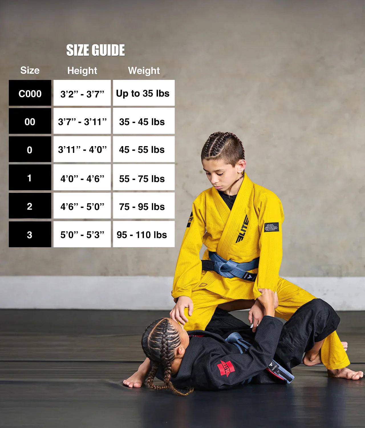 Core Yellow Brazilian Jiu Jitsu Kids BJJ Gi