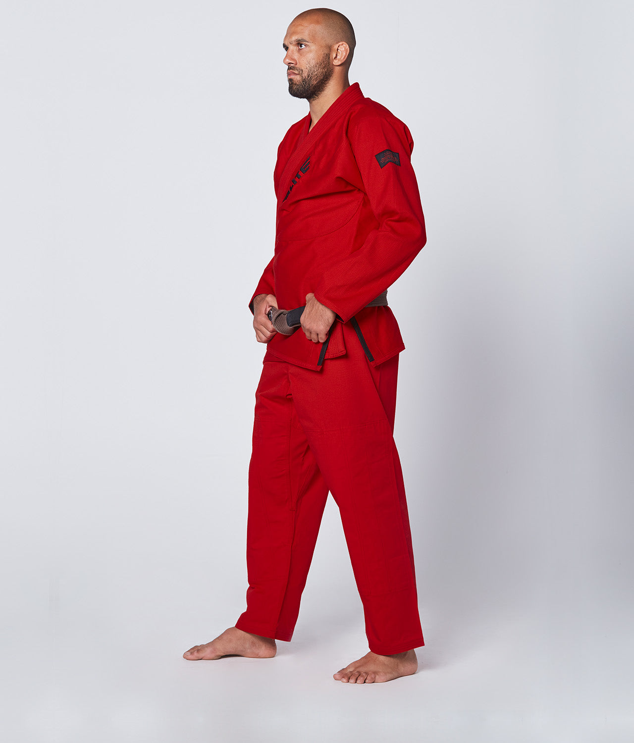 Elite Sports Men's Core Red Brazilian Jiu Jitsu BJJ Gi Side View
