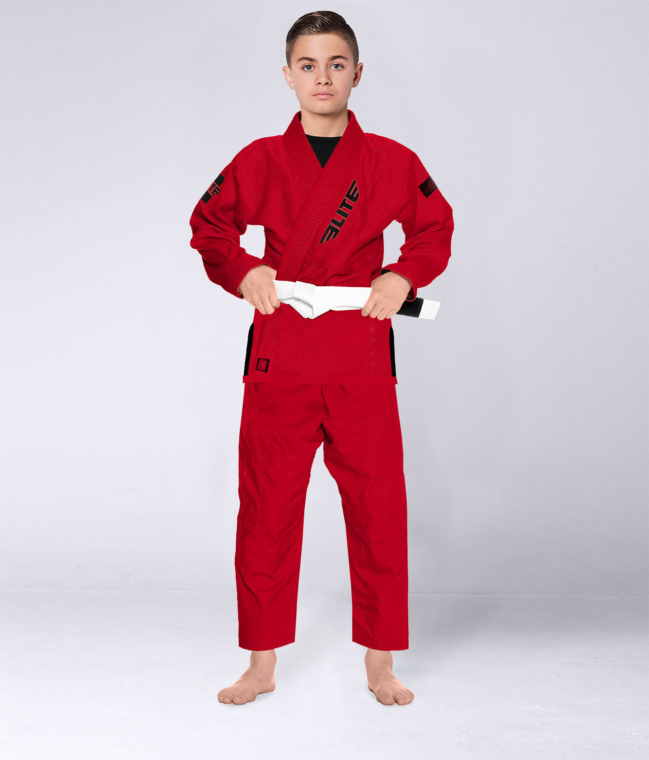 Elite Sports Kids' Core Red Brazilian Jiu Jitsu BJJ Gi with Pants
