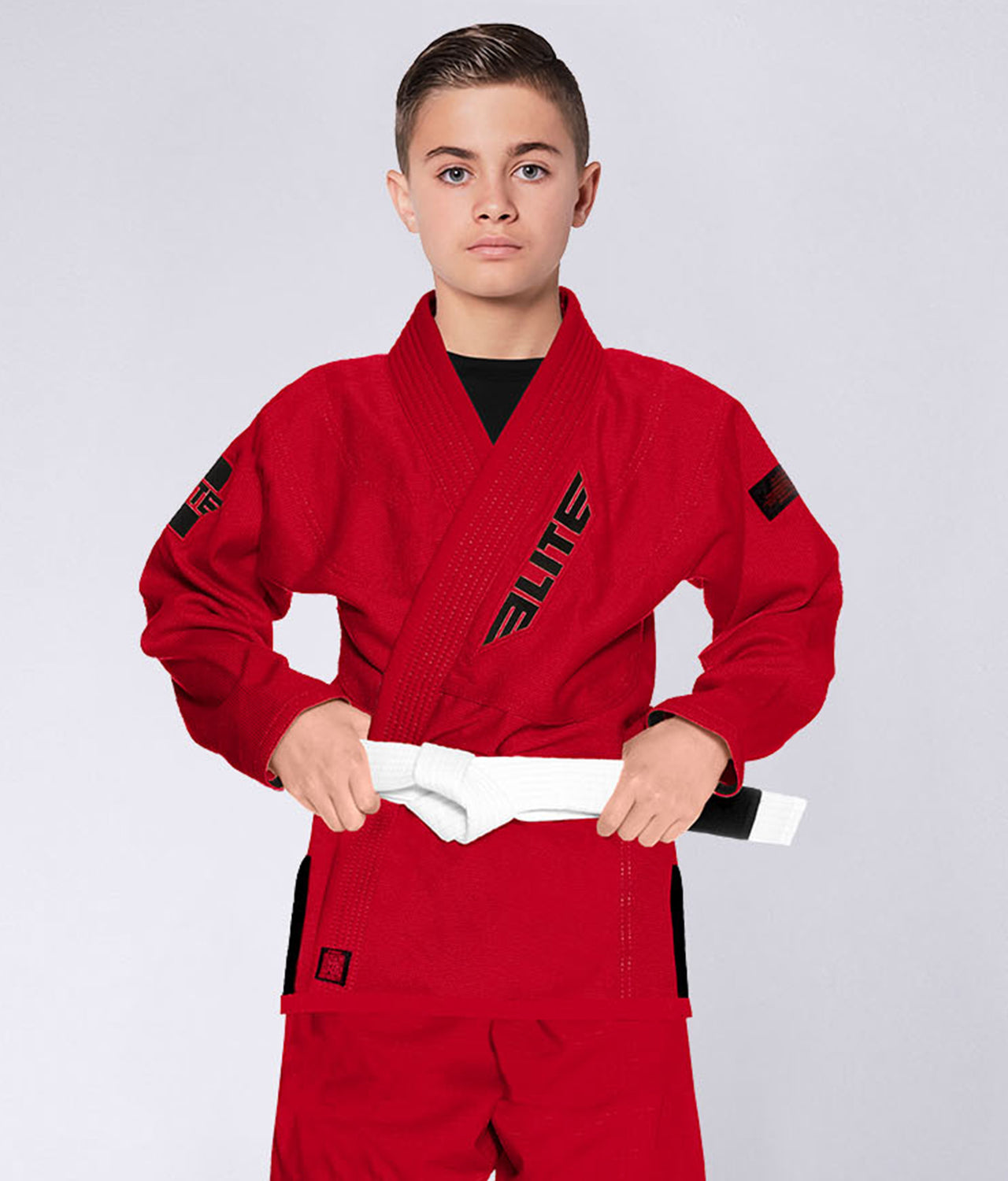 Elite Sports Kids' Core Red Brazilian Jiu Jitsu BJJ Gi Main View