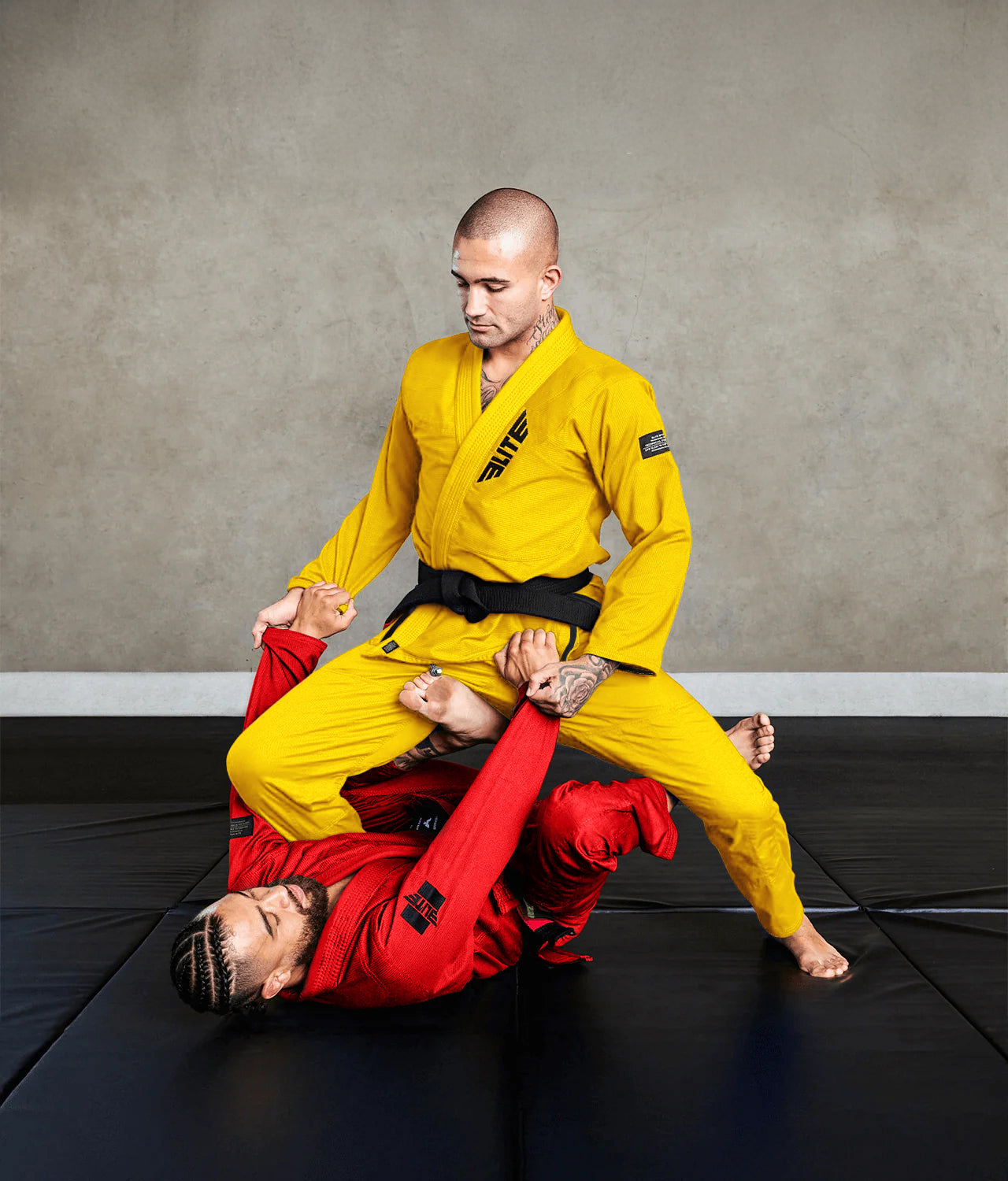 Elite Core Yellow Adults BJJ Gi w/ Free Belt, Preshrunk Jiu