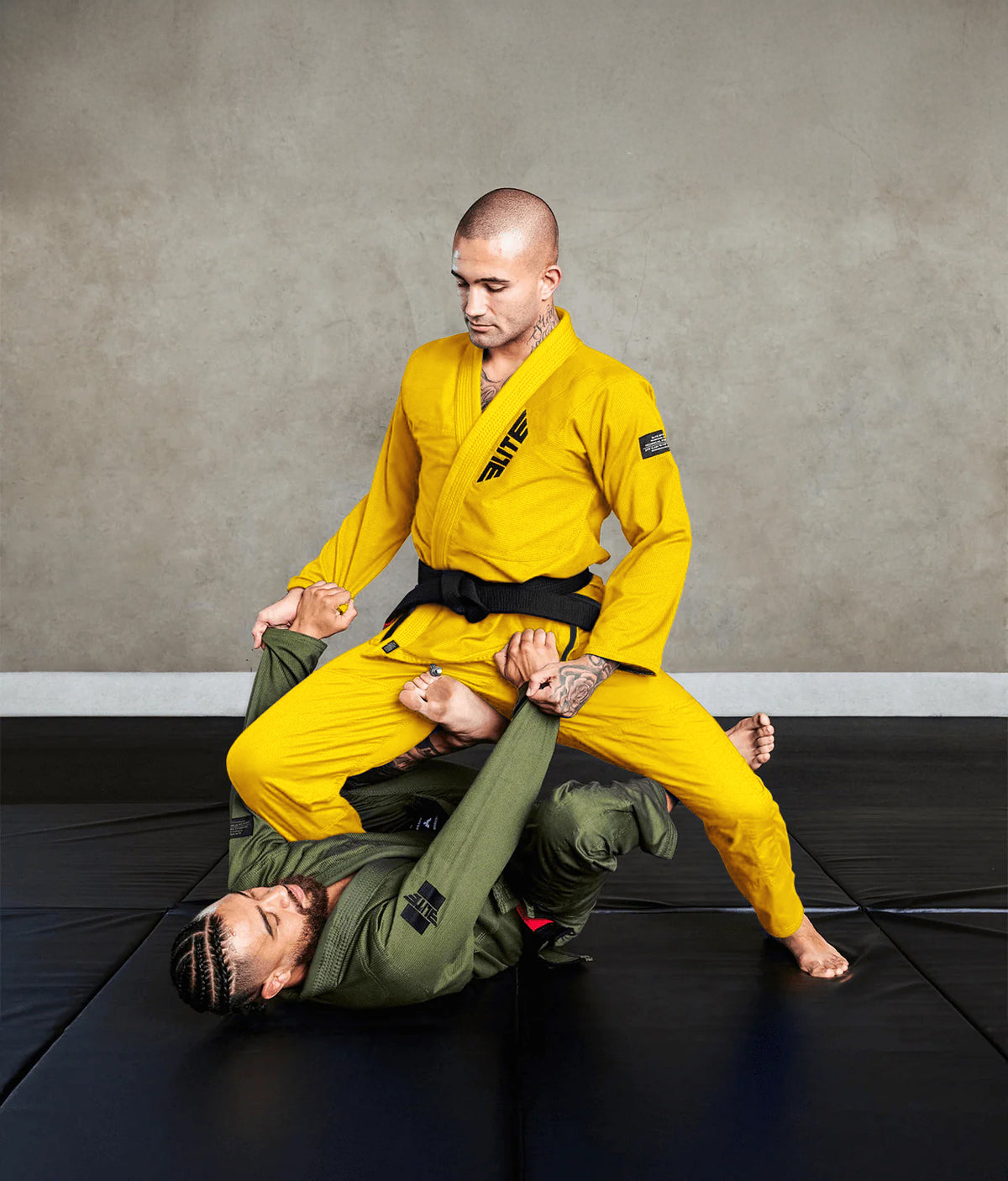 Elite Core Yellow Adults BJJ Gi w/ Free Belt, Preshrunk Jiu Jitsu Gi