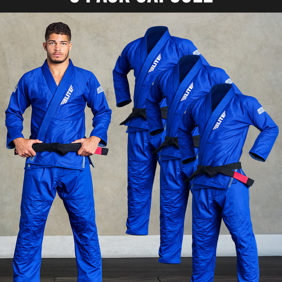 Brazilian Jiu Jitsu BJJ Gi for Men (Pack of 3) - Blue - A3