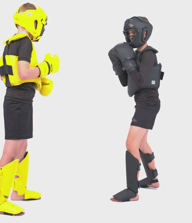 Kids' Yellow Boxing Chest Guard : 4 to 8 Years Video