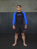 elite sports standard black purple mens long sleeve mma rash guard demo video