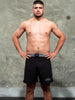 elite sports black jack series adult black gray brazilian jiu jitsu bjj no gi shorts demo video