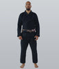 elite sports essential lightweight preshrunk black adult brazilian jiu jitsu bjj gi with free belt demo video