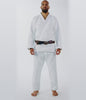 elite sports essential lightweight preshrunk white adult brazilian jiu jitsu bjj gi with free belt demo video
