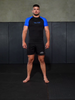 elite sports standard black blue mens short sleeve brazilian jiu jitsu bjj nogi rash guard demo video