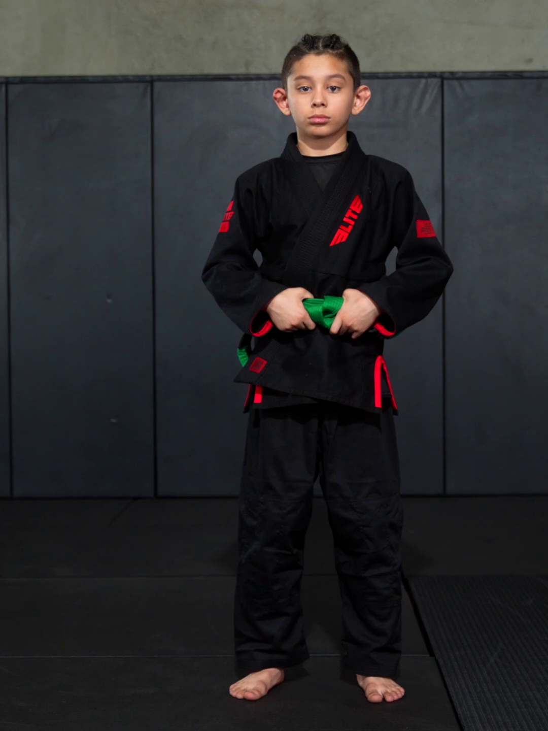 elite sports ultra light preshrunk black kids brazilian jiu jitsu bjj gi with free belt demo video