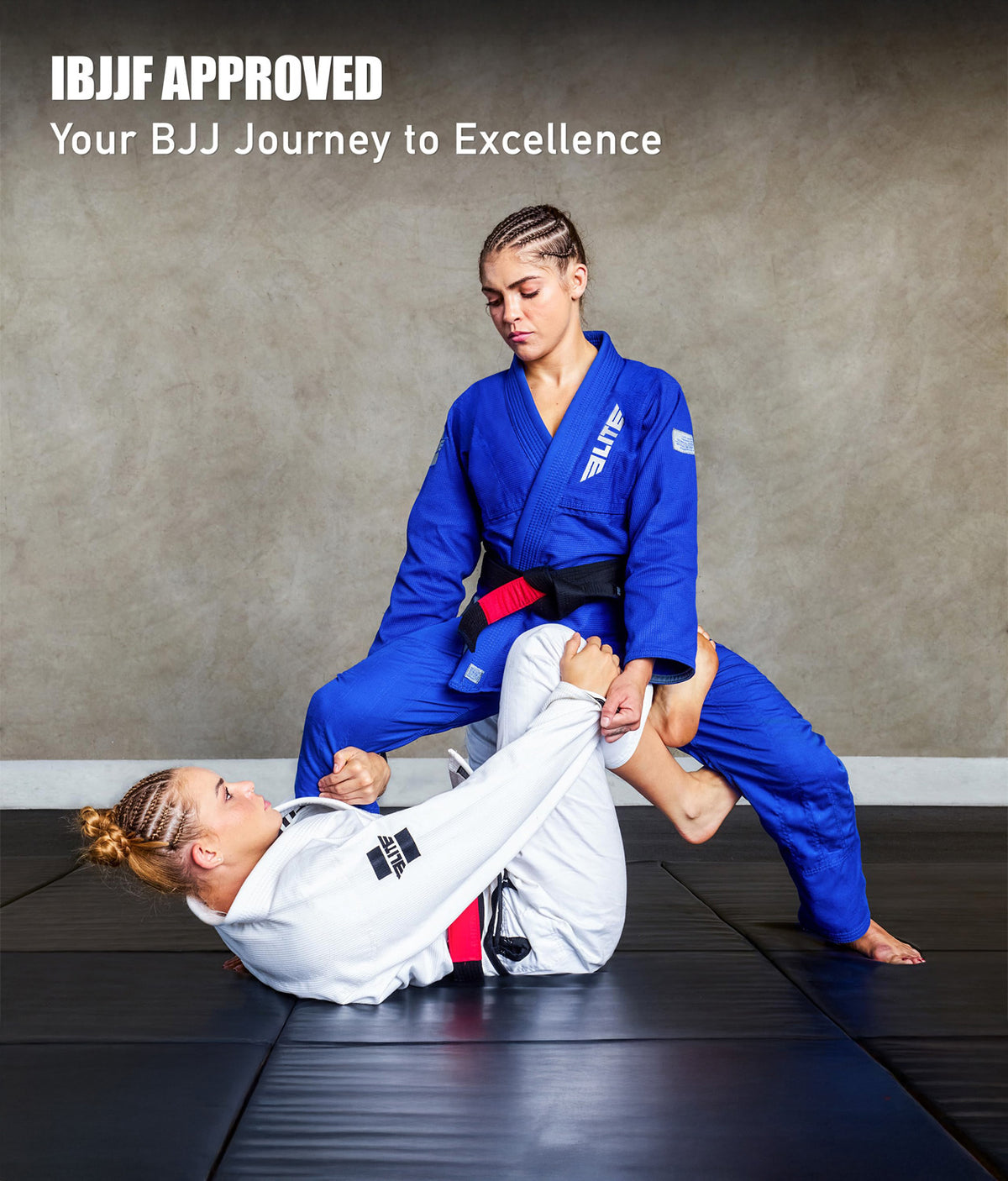 Elite Core Blue Womens BJJ Gi w/ Free Belt, Preshrunk Jiu Jitsu Gi