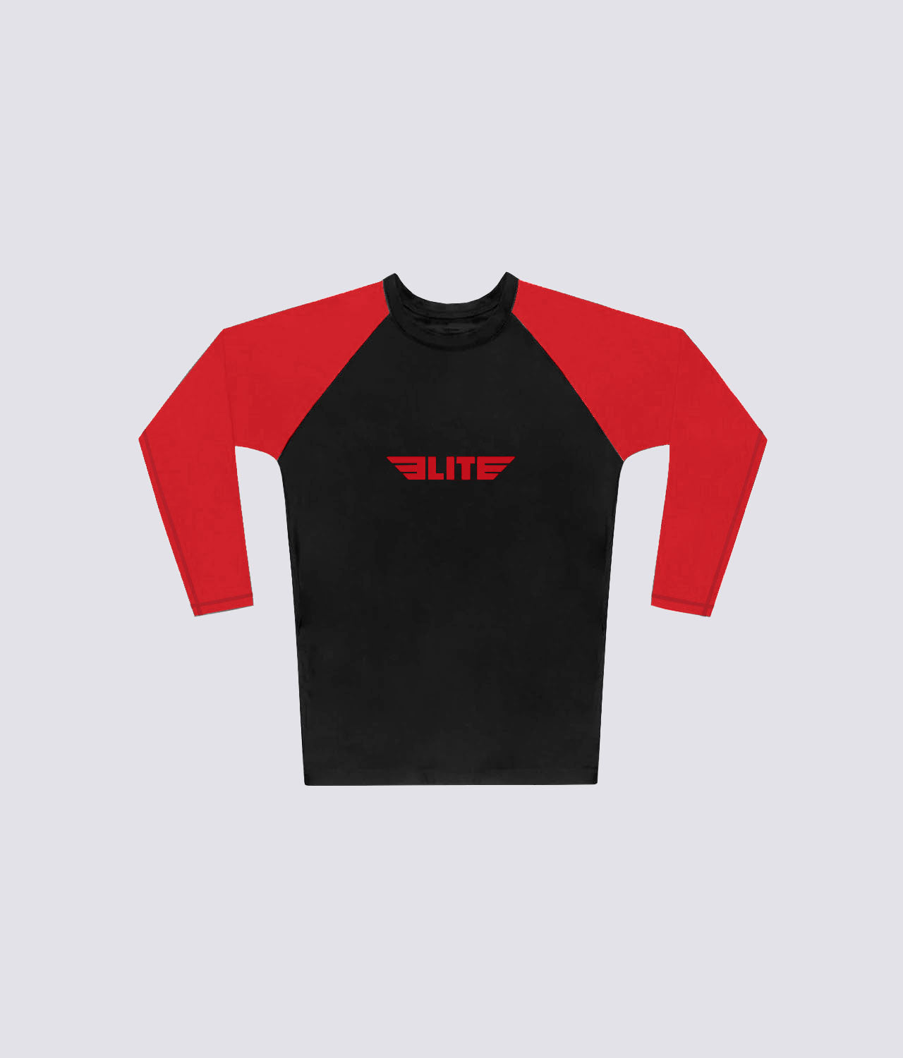 Elite Sports Women's Standard Red Long Sleeve MMA Rash Guard Flat