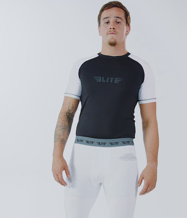 Elite Sports Standard Black/White Short Sleeve Brazilian Jiu Jitsu BJJ ...