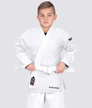 Adults' Ultra Light Preshrunk White Kids Judo Gi