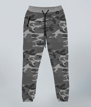 2000. Viscose Core Fit Zippered Jogger Grey Camo