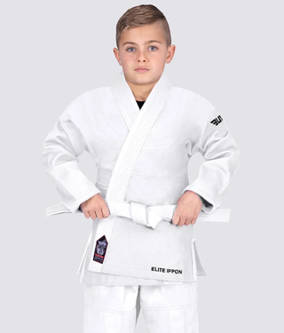 Ultra Light Preshrunk White Kids Judo Gi for Adults