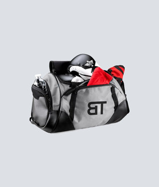 Born Tough Adjustable Shoulder Strap Gray Gym Workout Duffel Bag