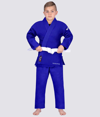 Ultra Light Preshrunk Blue Kids Judo Gi for Adults
