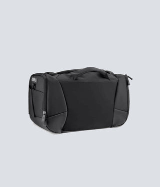 Born Tough Crucial Comfortably on Back Black Gym Workout Duffel Bag