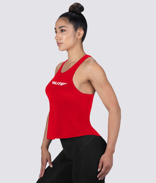 Elite Sports Breathable Red Karate Women Tank Top