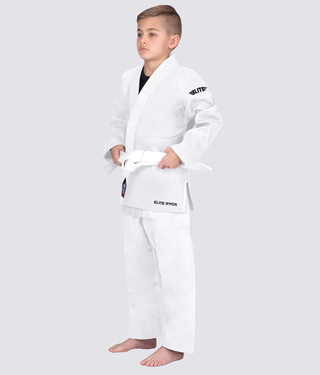Ultra Light Preshrunk White Kids Judo Gi for Adults