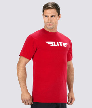 Elite Sports Athletic Fit Red Karate T-Shirts