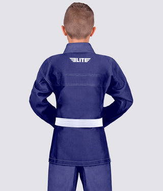 Elite Navy Brazilian Jiu Jitsu Gi BJJ Uniform for Kids