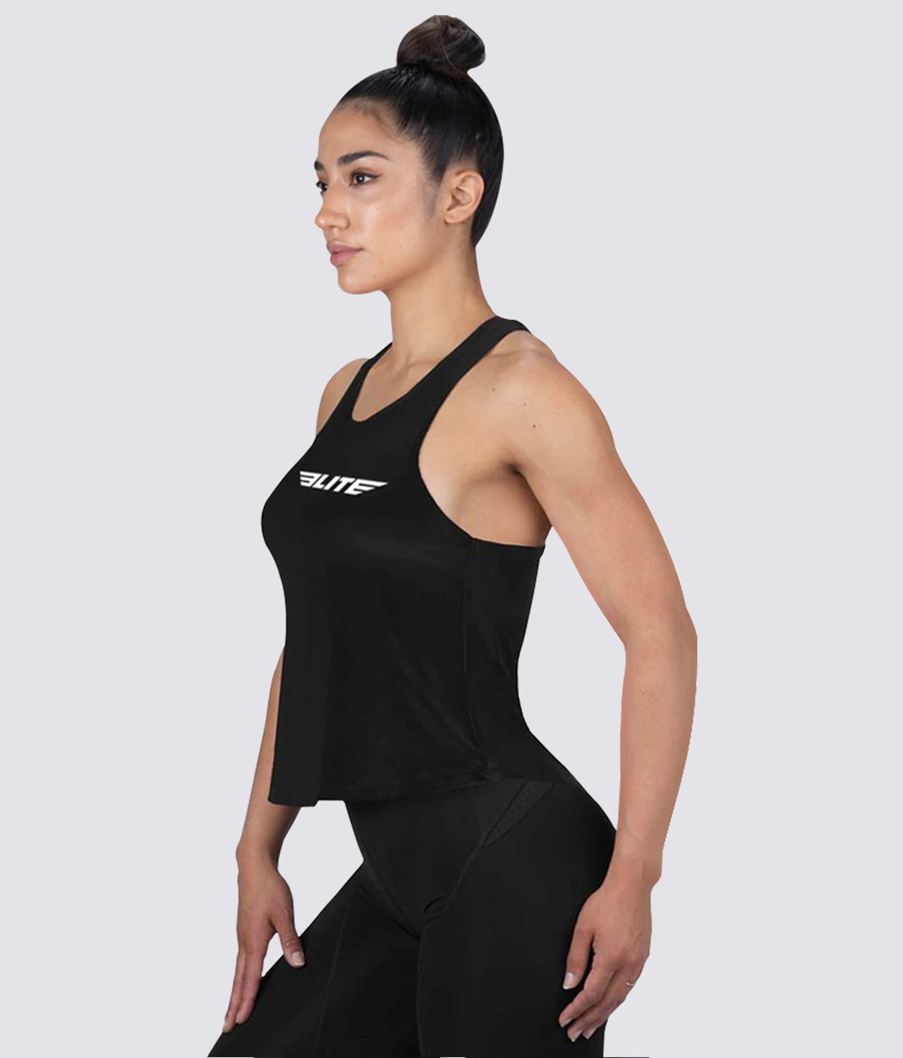 Elite Sports Breathable Black Muay Thai Women Tank Top
