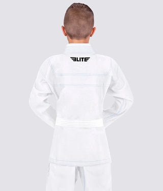 Elite White Brazilian Jiu Jitsu Gi BJJ Uniform for Kids