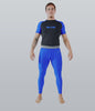 Men's Standard Blue Short Sleeve Jiu Jitsu BJJ Rash Guard Video