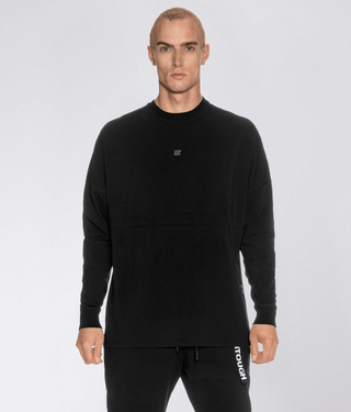 Born Tough Long Sleeve Light Weight Over Size Shirt For Men Black