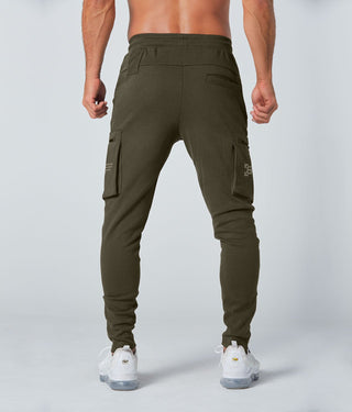 2100. Slim Fit Cargo Jogger Pants For Men Military Green