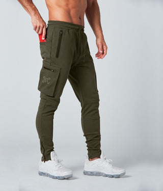 2100. Slim Fit Cargo Jogger Pants For Men Military Green