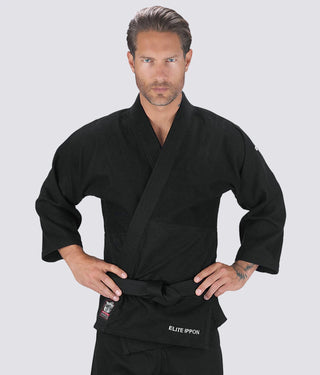 Adults' Ultra Light Preshrunk Black Adult Judo Gi