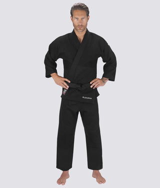 Adults' Ultra Light Preshrunk Black Adult Judo Gi