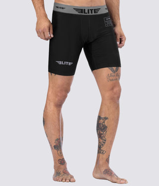 Adults' Black Compression Judo Shorts