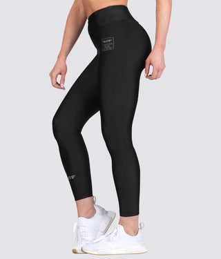 Women's Plain Black Compression Taekwondo Spat Pants