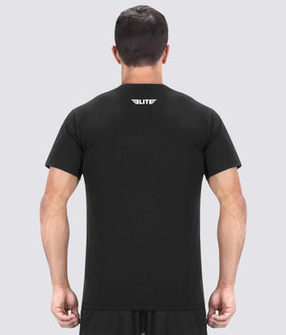 Elite Sports Logo Black Training T-Shirt for Men