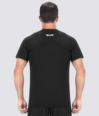Men's Elite Sports Logo Black Cross Fit T-Shirt