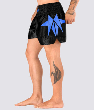 Star Black/Blue Muay Thai Shorts for Adults