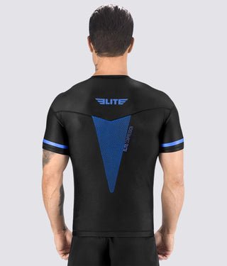 Men's Star Blue Short Sleeve Judo Rash Guard