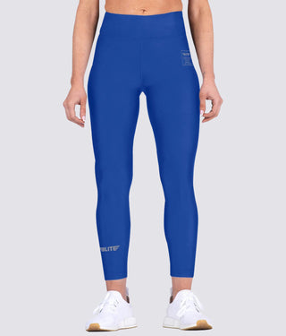 Women's Plain Blue Compression Boxing Spat Pants